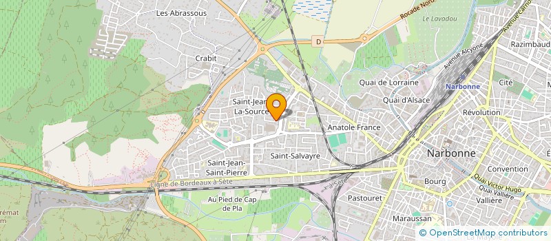 localisation de l'entreprise 2CF  NARBONNE