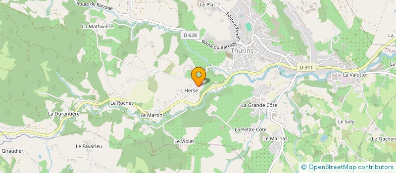 localisation de l'entreprise 2CJMF INVEST  THURINS