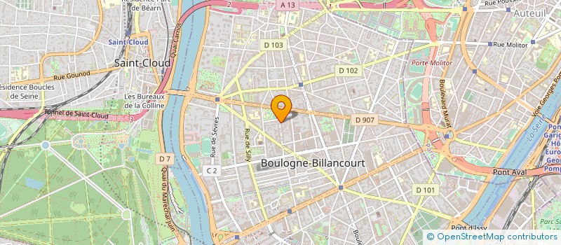 localisation de l'entreprise 2CO EVENT à BOULOGNE-BILLANCOURT