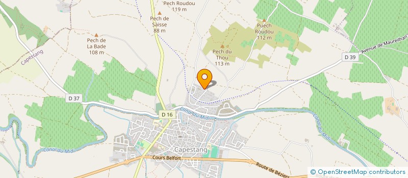 localisation de l'entreprise 2CO IMMO  CAPESTANG