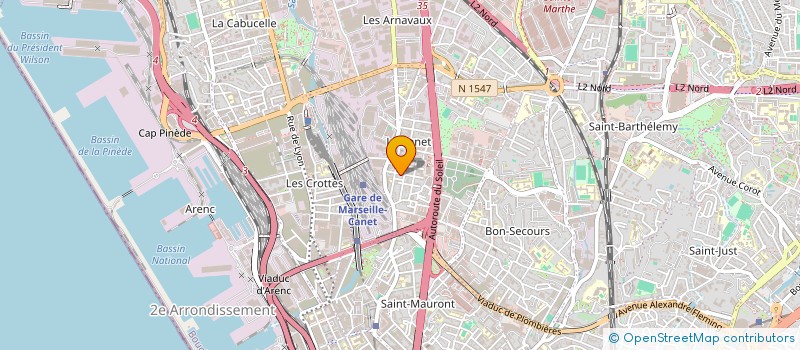 localisation de l'entreprise 2COULEUR IMMO à MARSEILLE