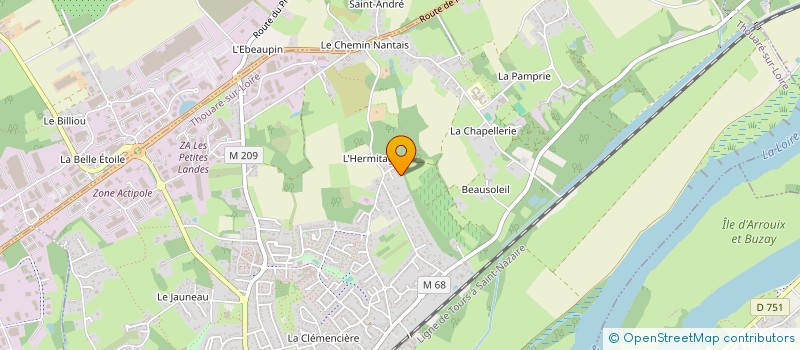localisation de l'entreprise 2CPF  THOUARE-SUR-LOIRE