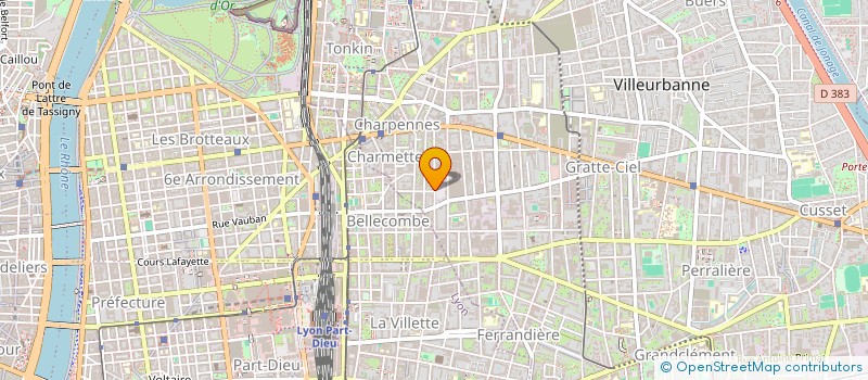 localisation de l'entreprise 2CRE  VILLEURBANNE