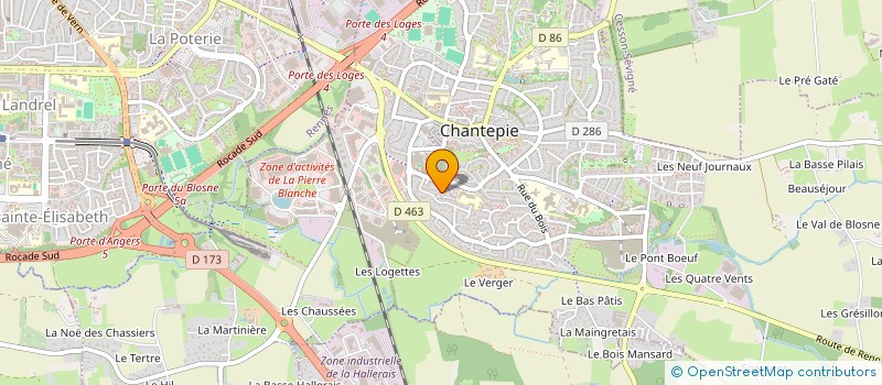 localisation de l'entreprise 2CS  CHANTEPIE