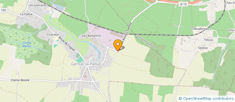 localisation de l'entreprise 2CT à GENSAC-LA-PALLUE