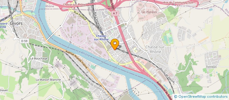 localisation de l'entreprise 2CTP à CHASSE-SUR-RHONE
