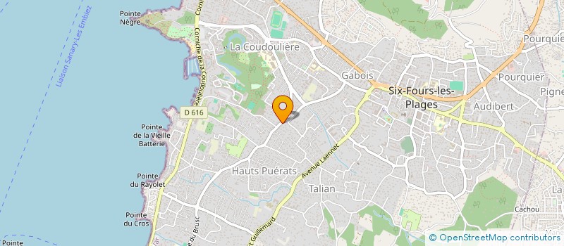 localisation de l'entreprise 2CVP à SIX-FOURS-LES-PLAGES