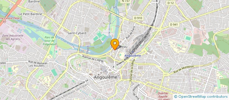 localisation de l'entreprise 2D-3D ANIMATIONS à ANGOULEME