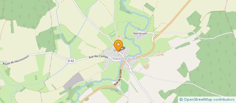 localisation de l'entreprise 2D  VAUCONCOURT-NERVEZAIN