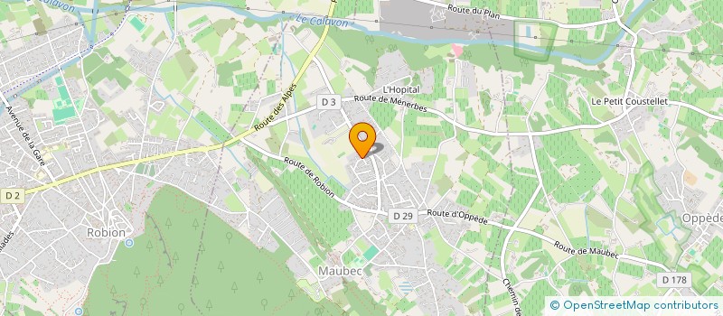 localisation de l'entreprise 2D  MAUBEC