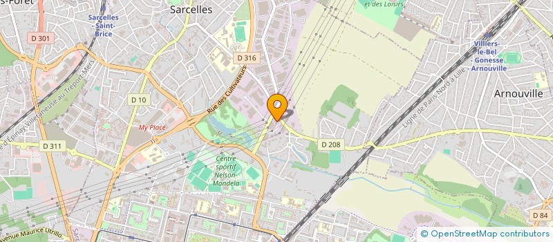 localisation de l'entreprise 2D EVOLUTION à SARCELLES