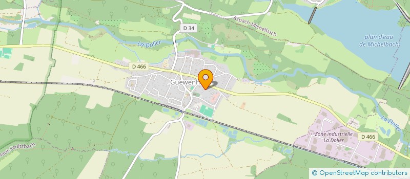 localisation de l'entreprise 2D+ FORMATION  GUEWENHEIM