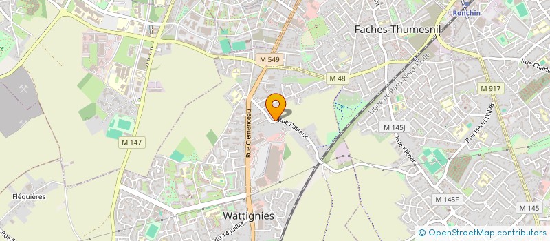 localisation de l'entreprise 2D IMMOBILIER  WATTIGNIES