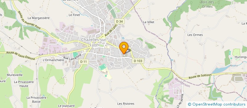 localisation de l'entreprise 2D INVESTISSEMENT  CHAZELLES-SUR-LYON