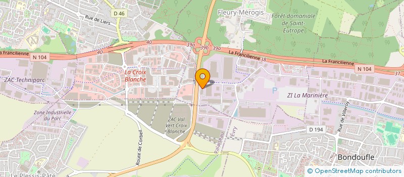 localisation de l'entreprise 2D PARTICIPATIONS à FLEURY-MEROGIS