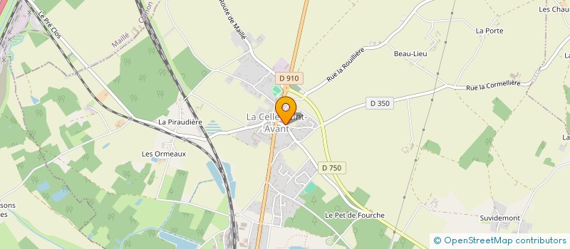 localisation de l'entreprise 2D PAYSAGES  LA CELLE-SAINT-AVANT