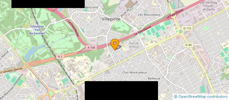 localisation de l'entreprise 2D SOLUTIONS à VILLEPINTE