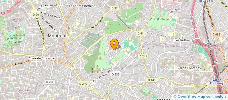 localisation de l'entreprise 2D TRANSPORT à MONTREUIL