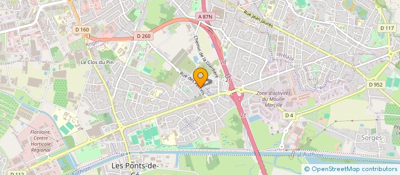 localisation de l'entreprise 2DCF  LES PONTS-DE-CE