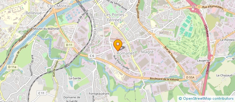 localisation de l'entreprise 2DLA HOLDING à LIMOGES