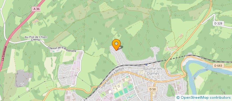 localisation de l'entreprise 2E-FC  BAUME-LES-DAMES