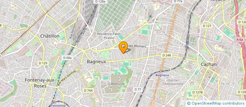 localisation de l'entreprise 2E3M à BAGNEUX
