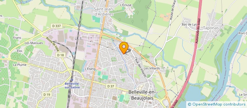 localisation de l'entreprise 2EFC IMMO  BELLEVILLE-EN-BEAUJOLAIS