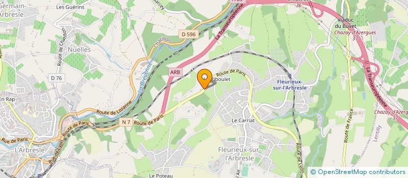 localisation de l'entreprise 2EG à FLEURIEUX-SUR-L'ARBRESLE
