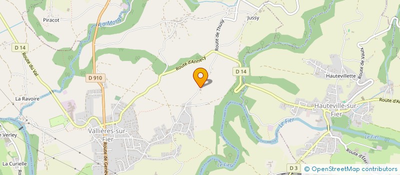 localisation de l'entreprise 2EVS - ELAGAGE ENVIRONNEMENT VERT SERVICES  VALLIERES-SUR-FIER