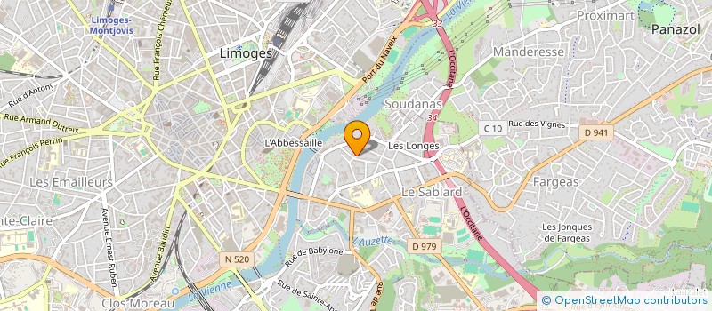 localisation de l'entreprise 2F à LIMOGES