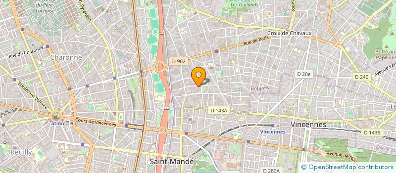 localisation de l'entreprise 2F IMMO à MONTREUIL