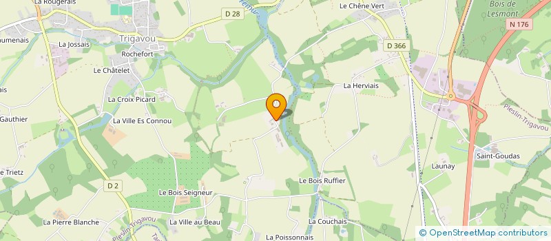 localisation de l'entreprise 2F PAYSAGES ENTRETIEN  PLESLIN-TRIGAVOU