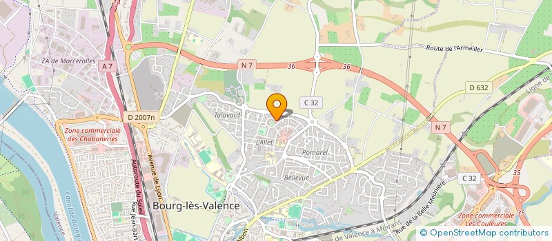 localisation de l'entreprise 2FINNOV à BOURG-LES-VALENCE