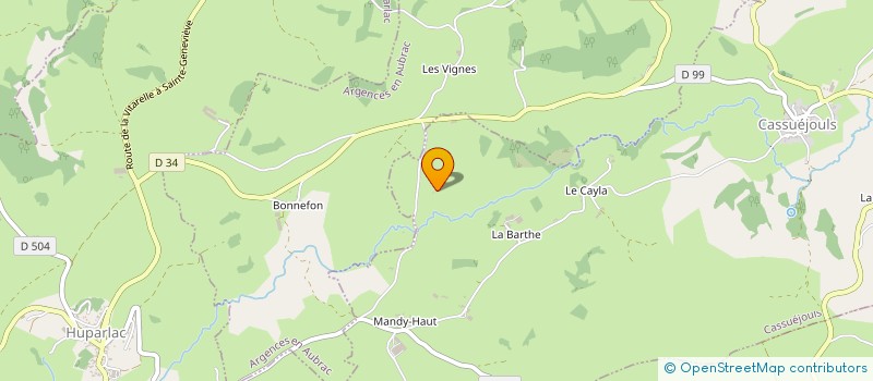 localisation de l'entreprise 2G  LAGUIOLE