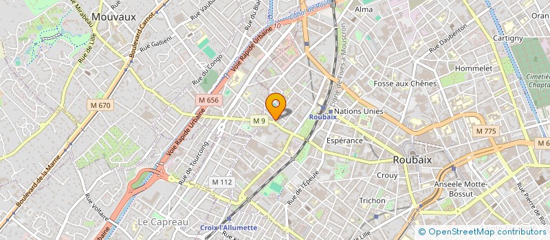 localisation de l'entreprise 2G CONSTRUCT  ROUBAIX