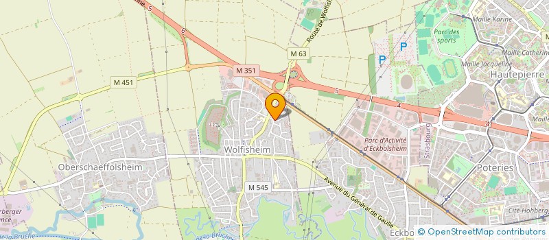 localisation de l'entreprise 2G HOLDING  WOLFISHEIM