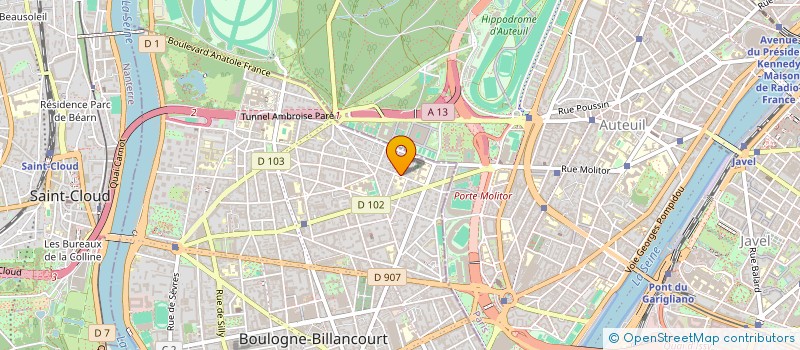 localisation de l'entreprise 2G IMMO à BOULOGNE-BILLANCOURT