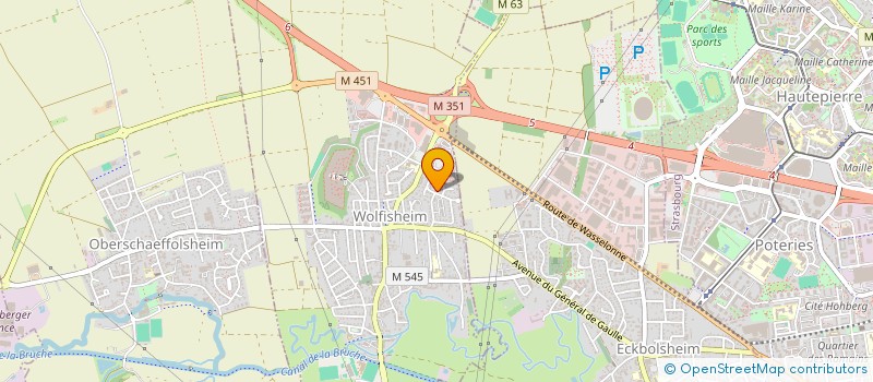 localisation de l'entreprise 2G IMMO  WOLFISHEIM