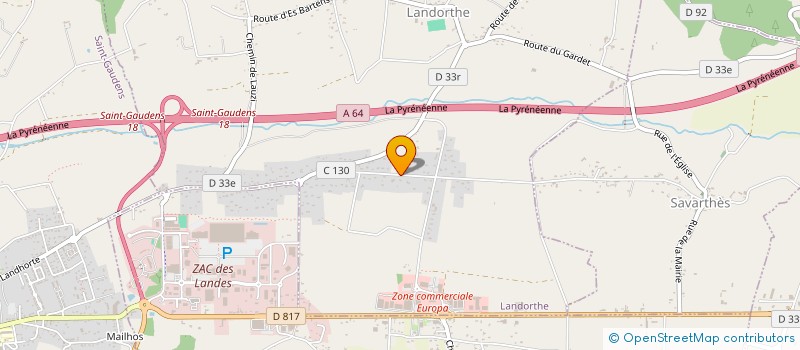 localisation de l'entreprise 2G OPTIQUE à LANDORTHE