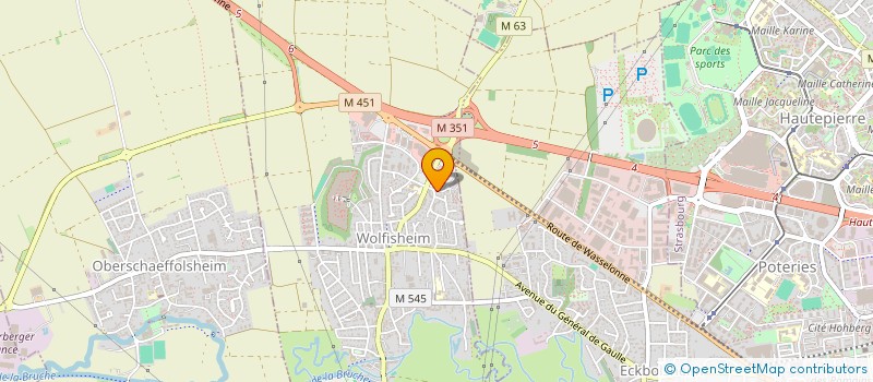 localisation de l'entreprise 2G PATRIMOINE  WOLFISHEIM