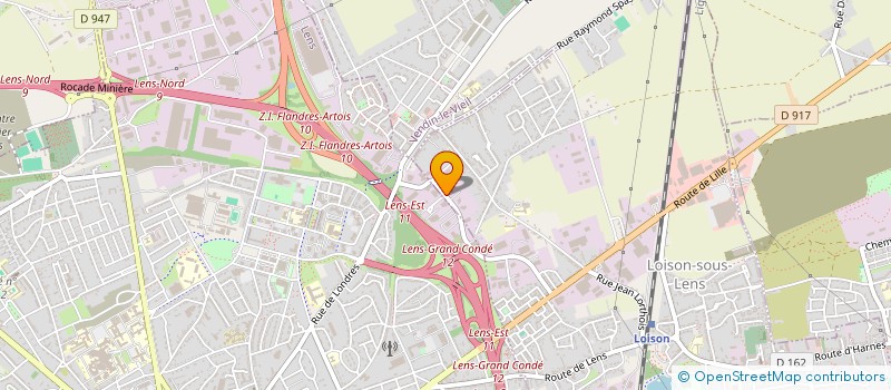 localisation de l'entreprise 2G2C  LENS