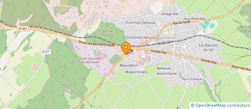 localisation de l'entreprise 2G2H  VALDAHON