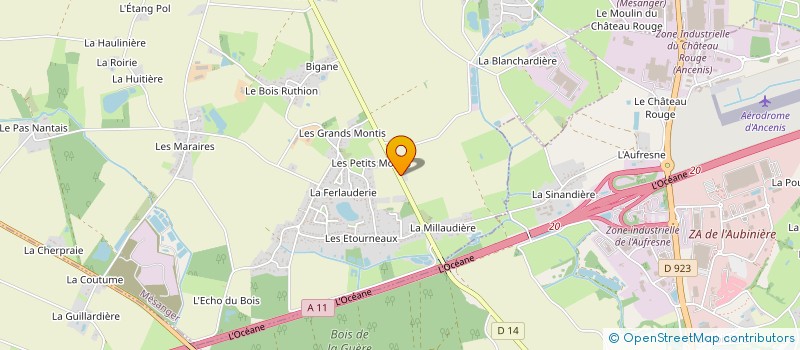 localisation de l'entreprise 2G2M  MESANGER