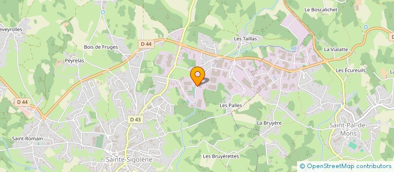 localisation de l'entreprise 2GAC IMMO à SAINTE-SIGOLENE