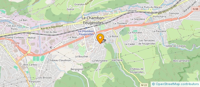 localisation de l'entreprise 2GI  LE CHAMBON-FEUGEROLLES