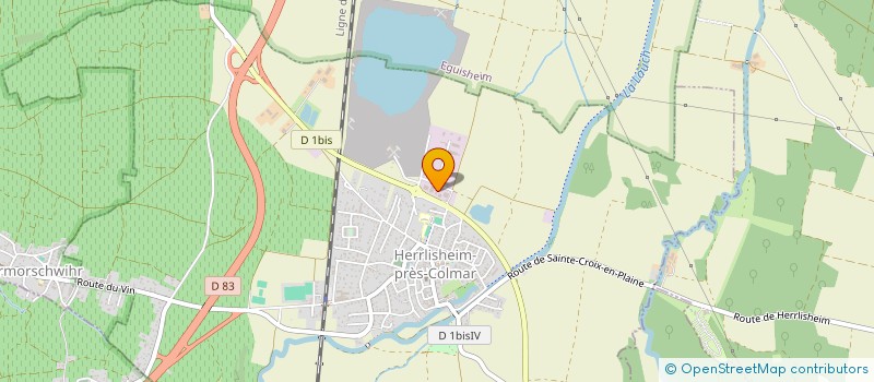 localisation de l'entreprise 2H  HERRLISHEIM-PRES-COLMAR