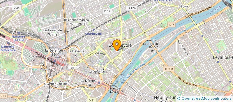 localisation de l'entreprise 2H à COURBEVOIE