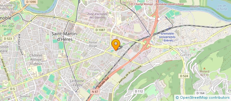 localisation de l'entreprise 2H AUTO VITRAGE à SAINT-MARTIN-D'HERES