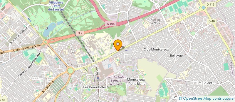 localisation de l'entreprise 2H PRESTIGE 95  VILLEPINTE