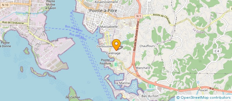 localisation de l'entreprise 2H-TC GWADA SARL à LES ABYMES